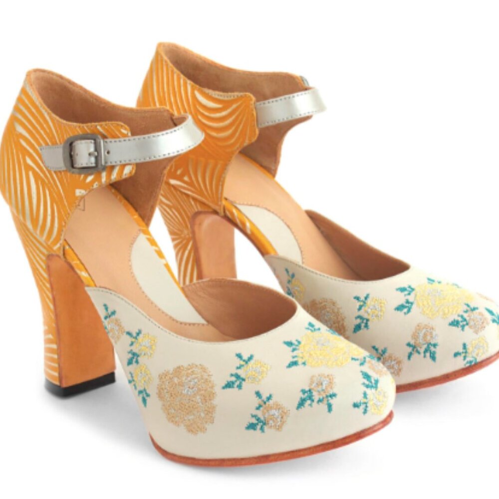 *BRAND NEW!* Fluevog 2017 Miracle Platform FLORA, Floral, Size 9.5 (TTS, narrow) - Picture 10 of 10